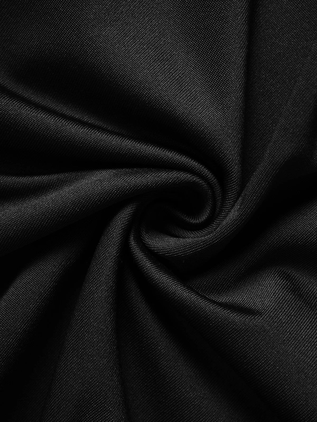Elegant Cold Shoulder Lace-Up Asymmetric Black Dress - Image 11