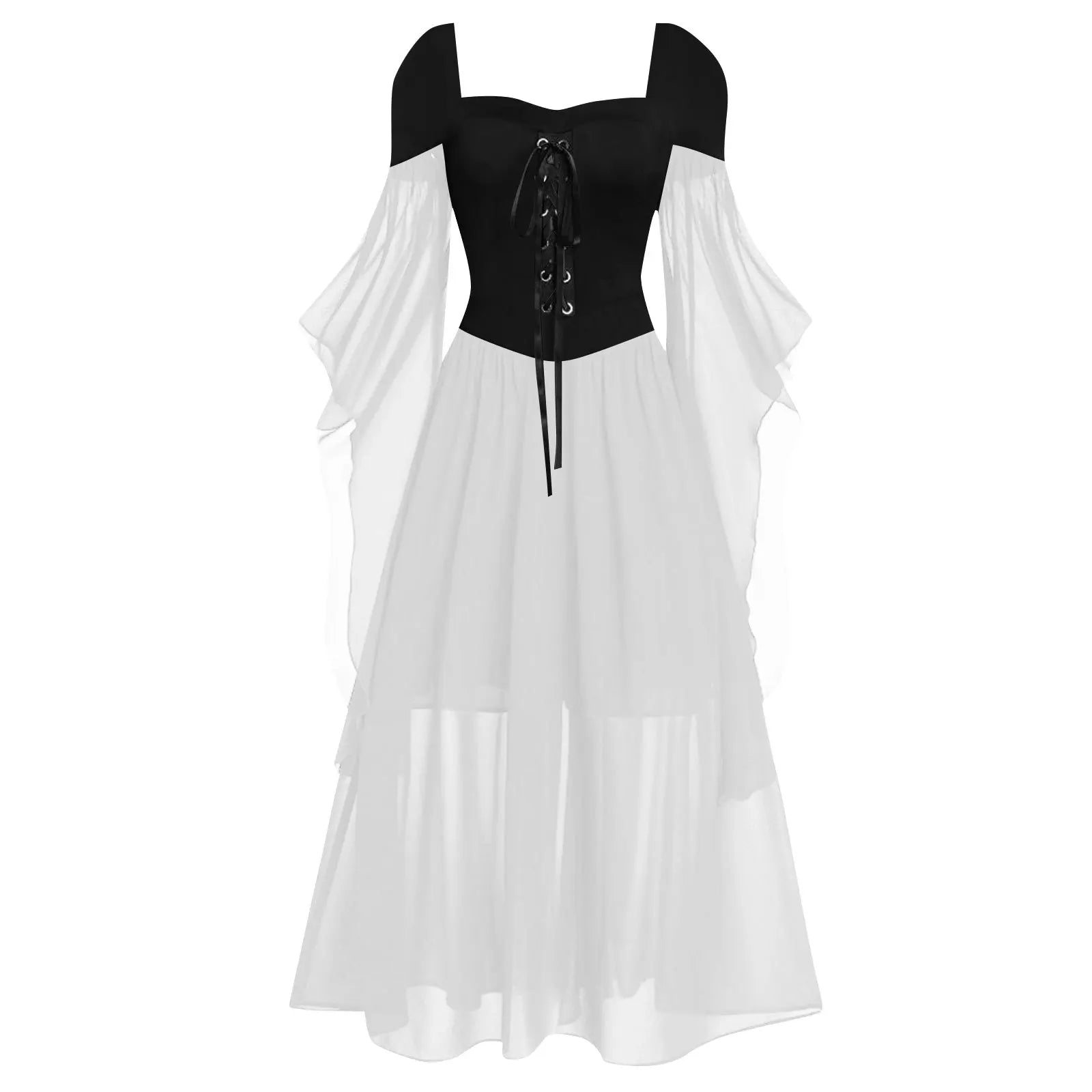 Gothic Off-Shoulder Halloween Witch Maxi Dress for Women - Image 5