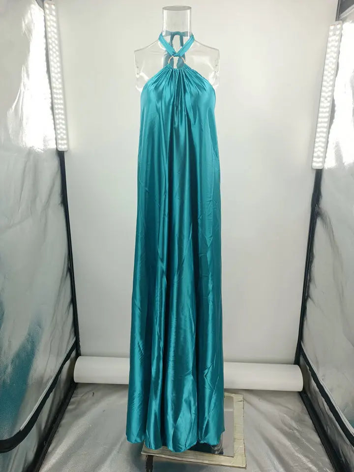Solid Color Women's Casual Irregular Hem Dress - Image 20