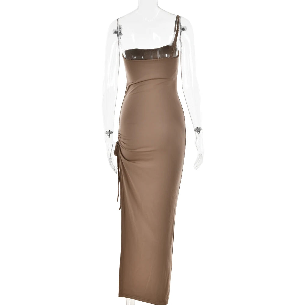 Sexy One Shoulder High Slit Maxi Dress for Women - Image 21