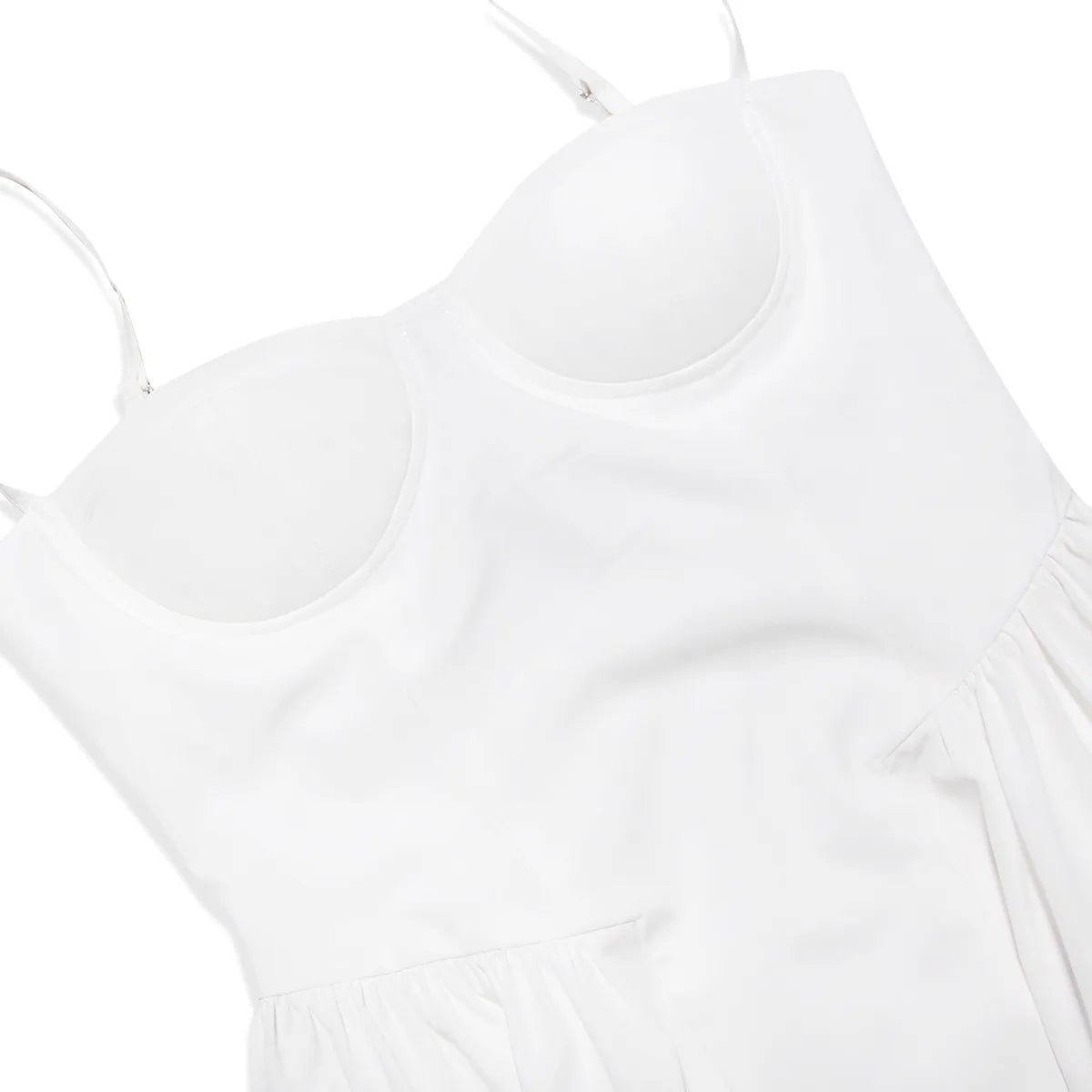 Elegant Sleeveless Midi Dress with Frill Hem & Corset - Image 18