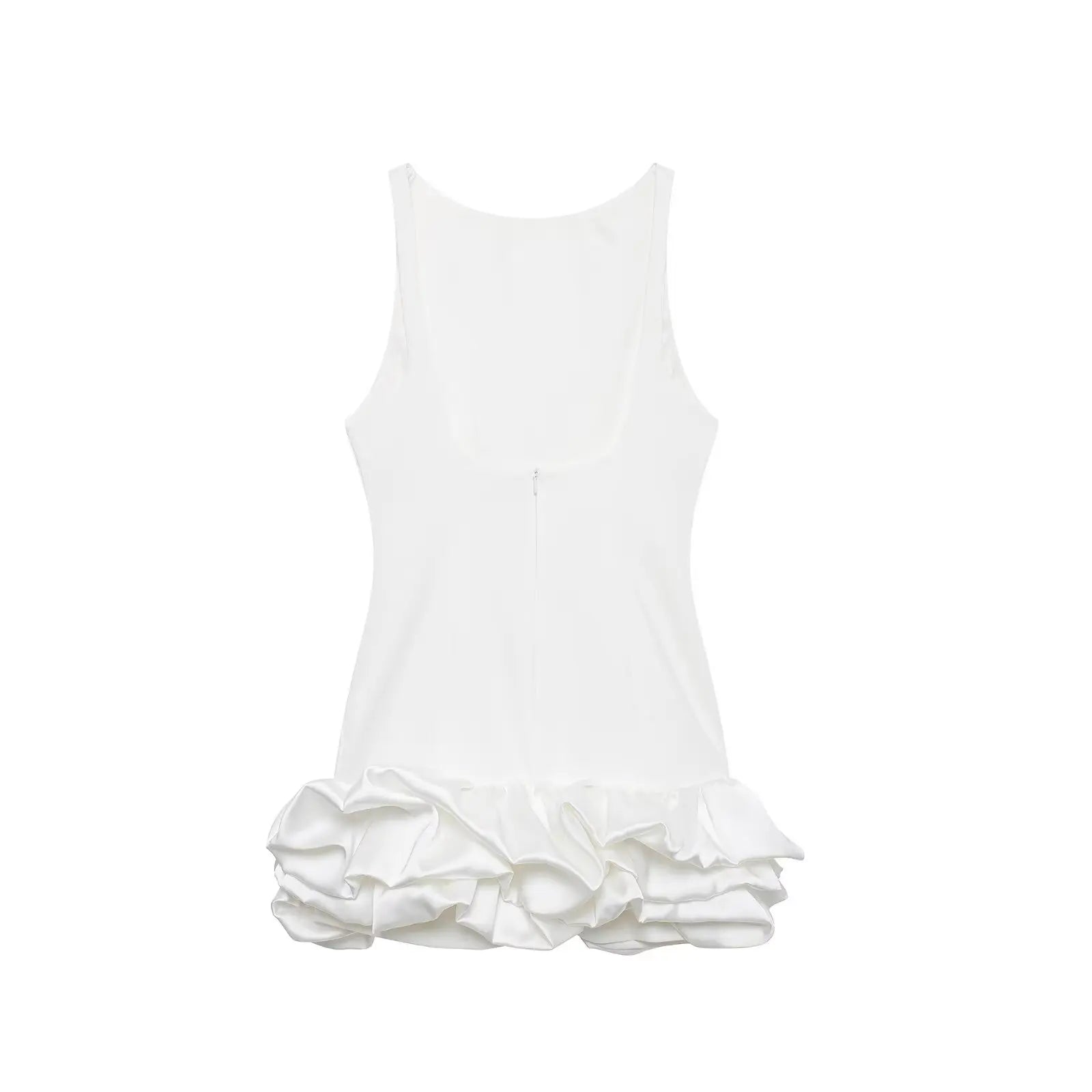 Elegant Backless Sleeveless Mini Dress with Fold Decor Detail - Image 28