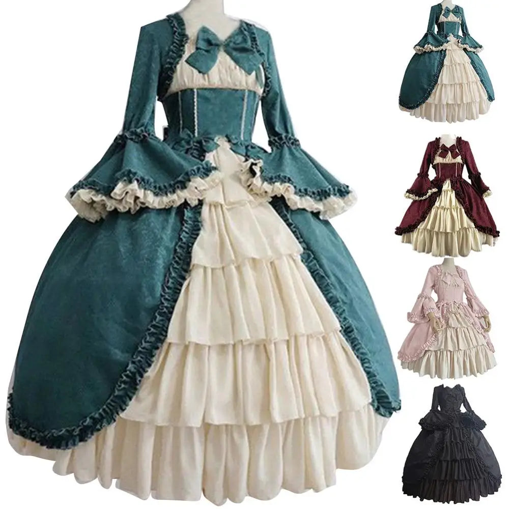 Chic Medieval Square Neck Black Lolita Party Dress - Image 3