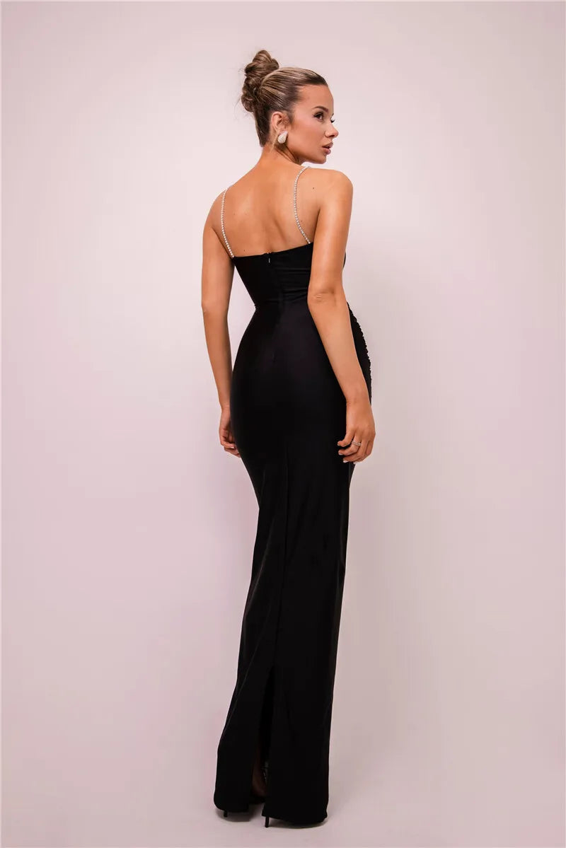 Elegant Backless Glitter Maxi Dress for Women - Image 17