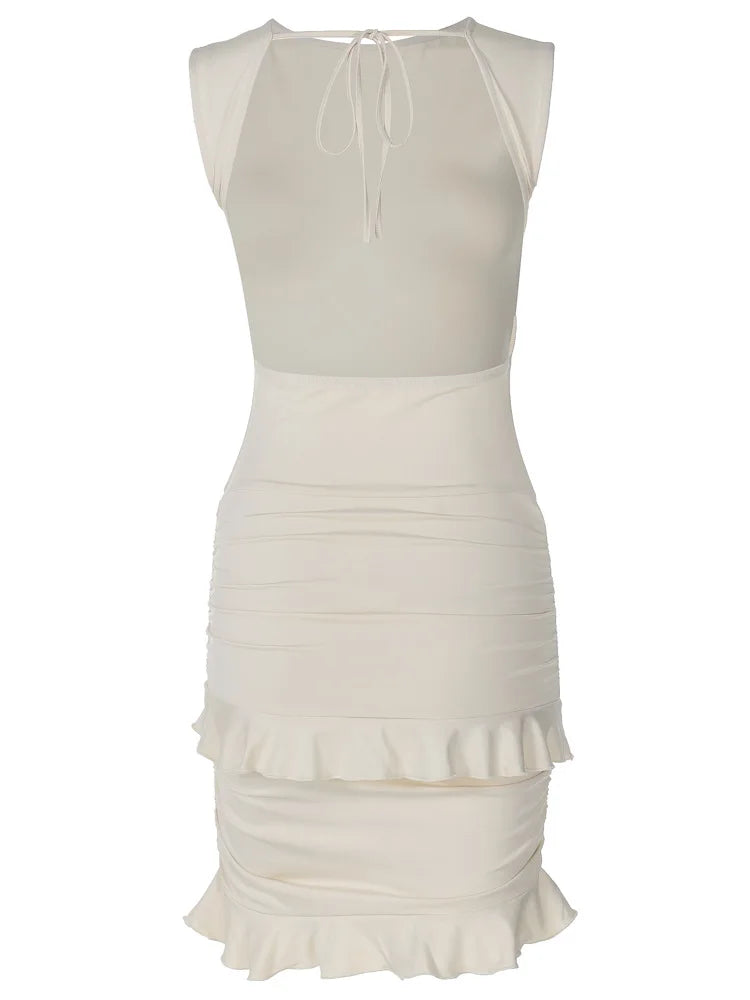 Summer Backless Ruffle Mini Dress for Women - Image 15