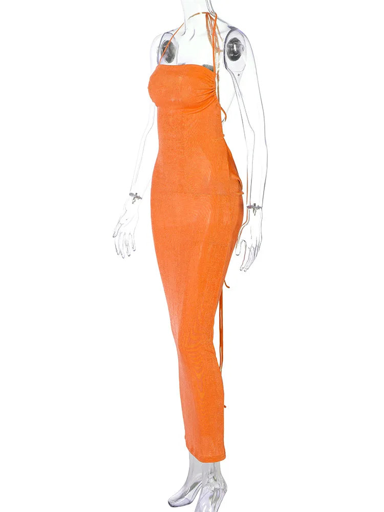 Backless Sleeveless Maxi Dress with Long Shoulder Straps - Image 38