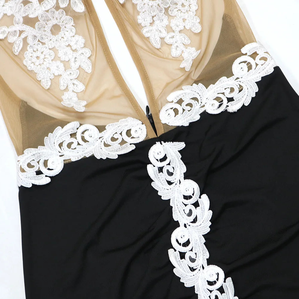 Chic Backless Lace V-Neck Mini Dress for Summer - Image 19