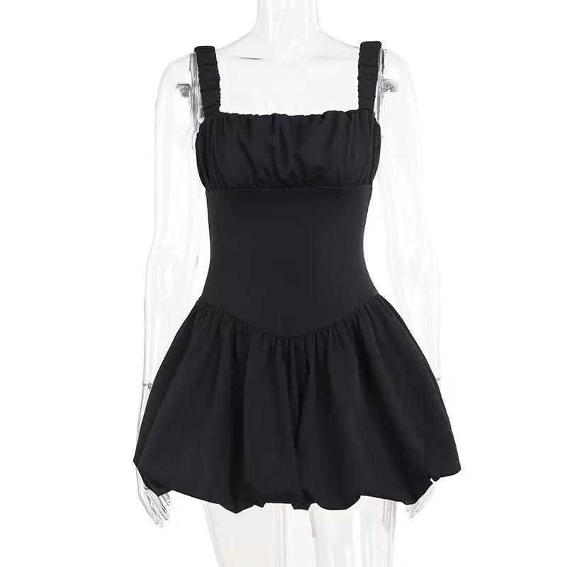 Satin Corset Mini Dress - Spaghetti Strap Backless A-line - Image 14