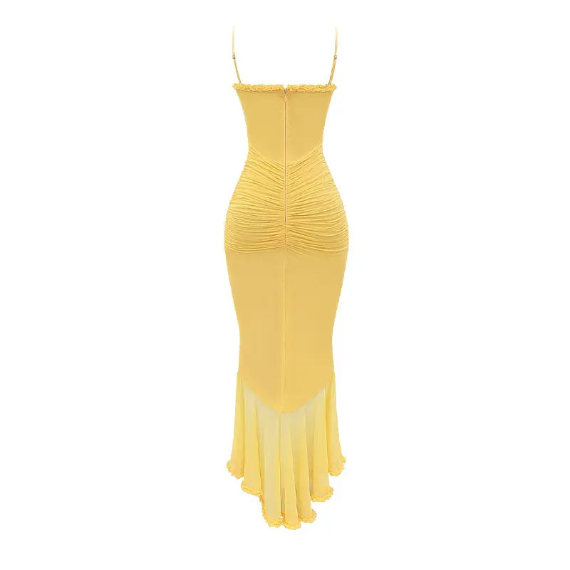 Elegant Backless Ruffle Hem Maxi Dress for Women - Image 22