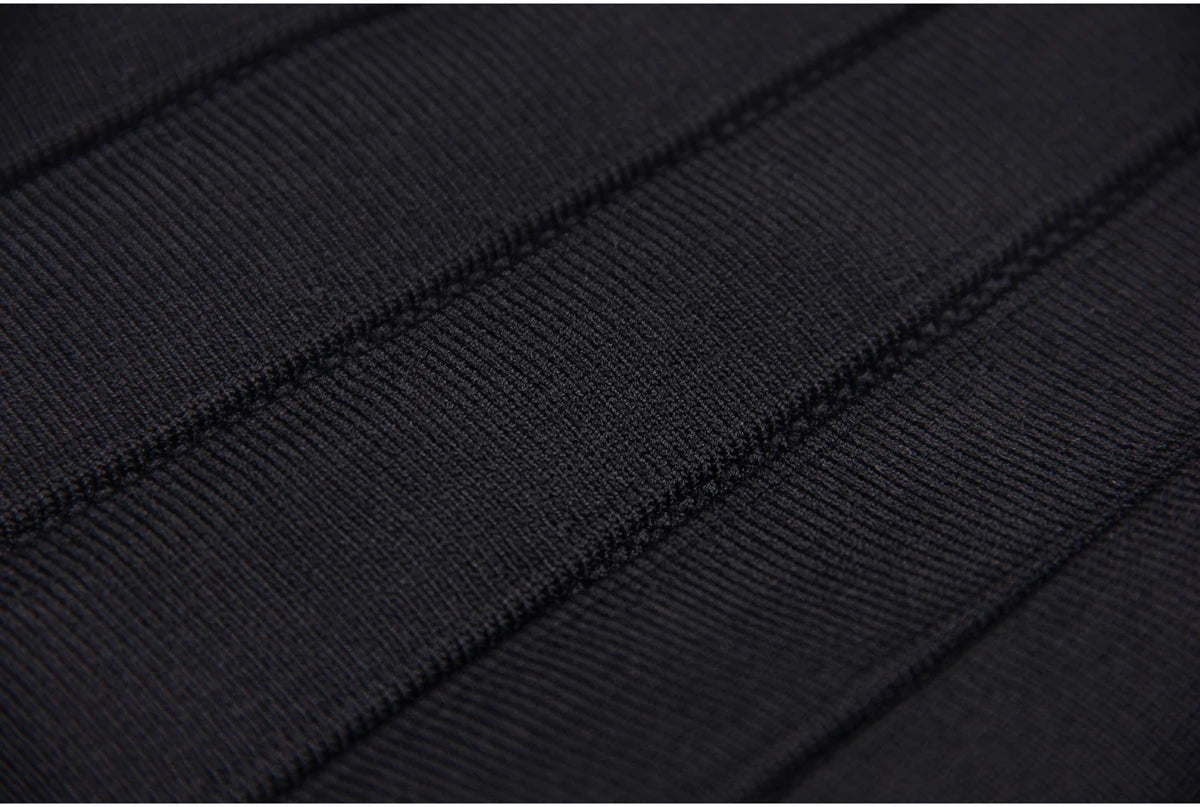 Fashionable Elastic Knitted Pleated Casual Women's Dress - Image 33