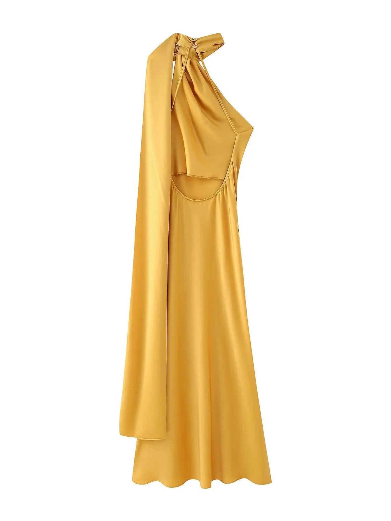 Elegant Asymmetrical Halter Neck Sleeveless Party Dress - Image 6