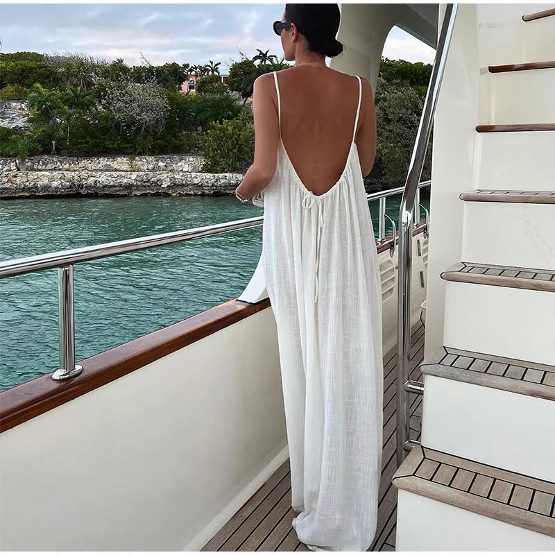 Chic Backless Side Split Maxi Dress for Women - Image 17