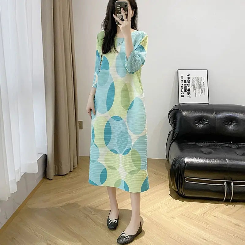 High-End Color Block Maxi Dress for Summer - Image 13