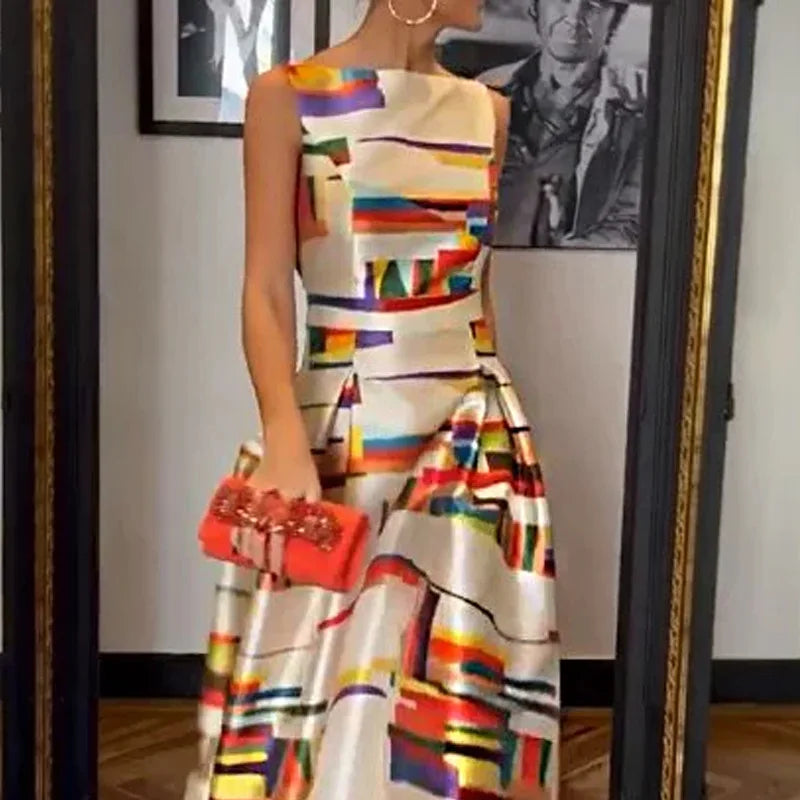 Elegant Sleeveless Pleated Evening Dress for Any Occasion - Image 6