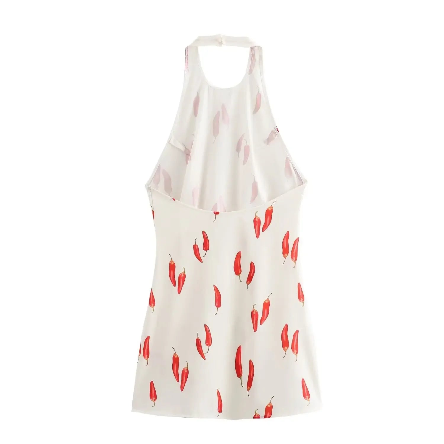 Chili Printed Sleeveless Mini Dress for Summer Parties - Image 10
