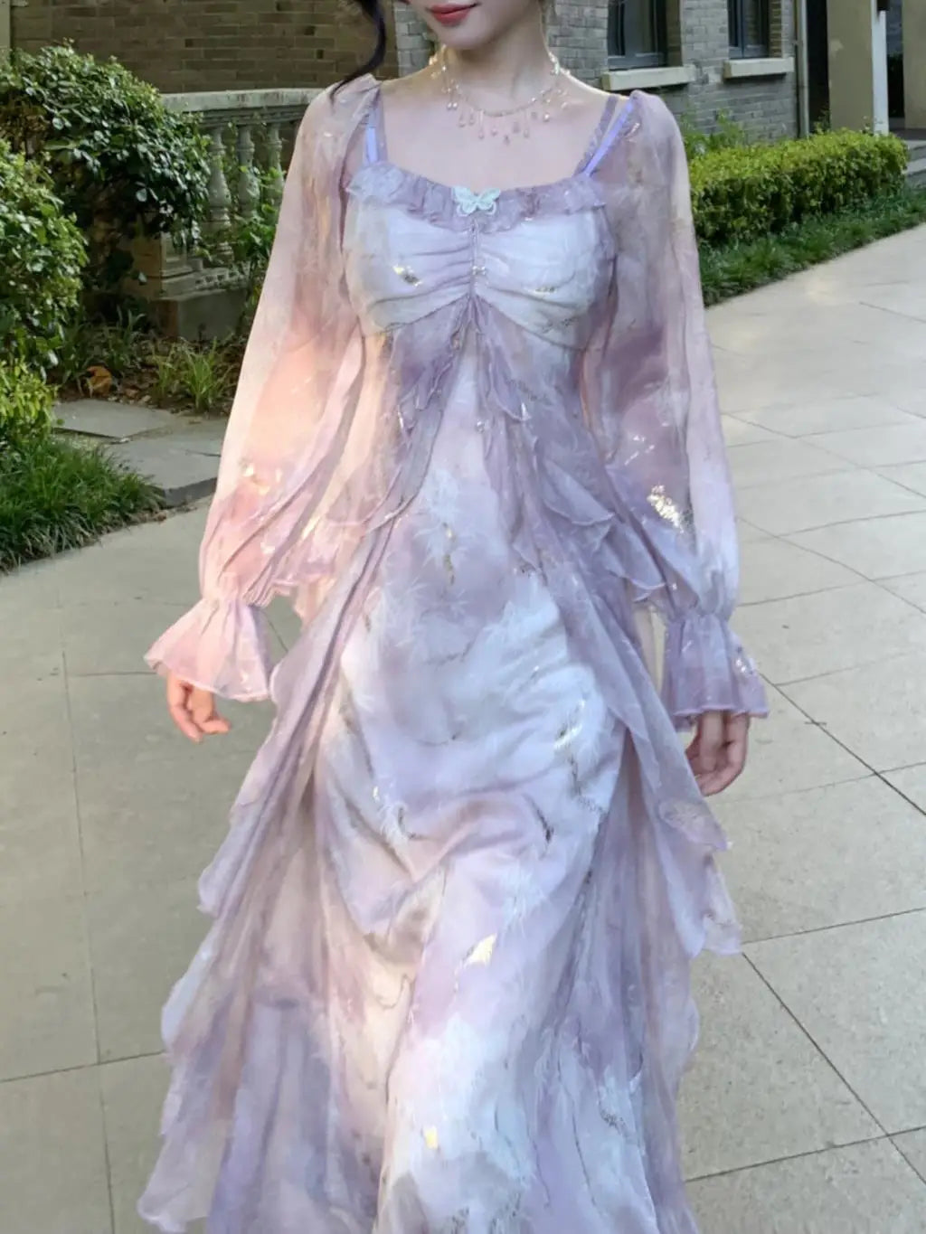 Elegant Off-Shoulder A-Line Fairy Long Dress for Women - Image 25