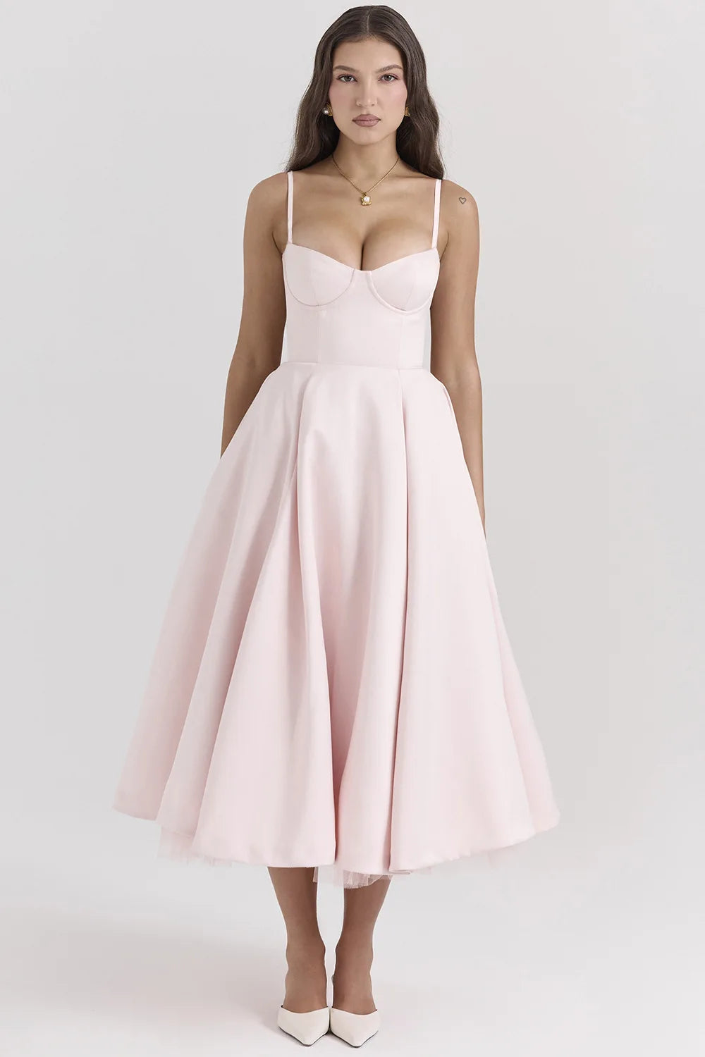 Elegant Floral Spaghetti Strap Backless Party Dress - Image 71