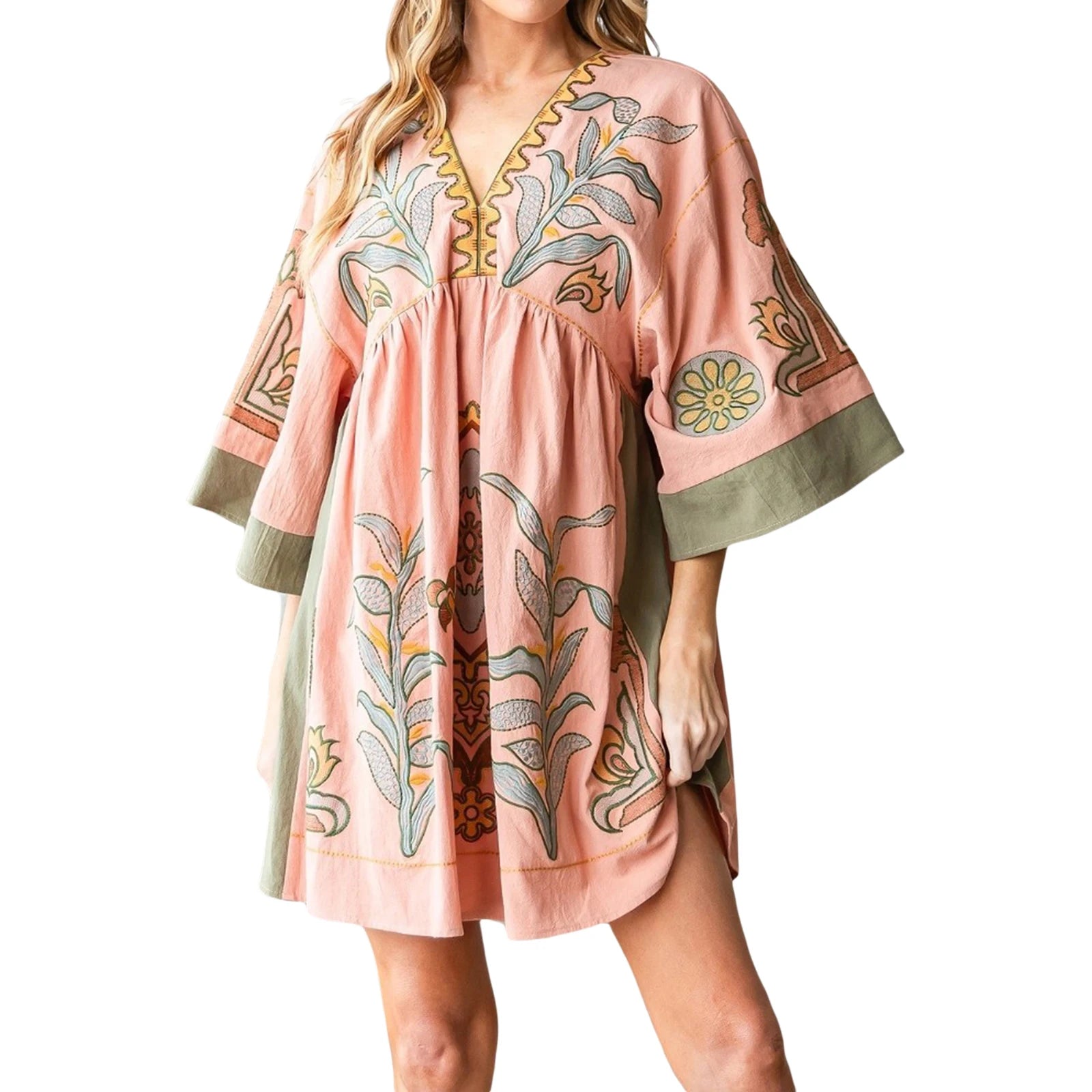 Women's Floral V-Neck Summer Dress - Beach Ready Fit - Image 23