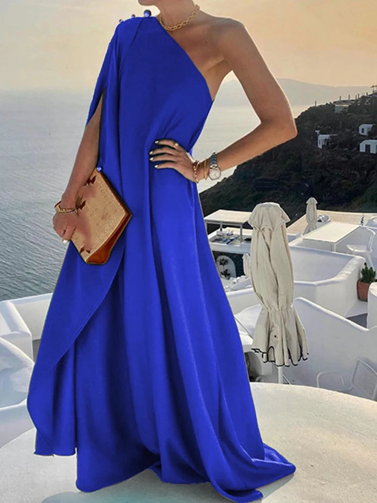 Elegant Off-Shoulder Boho Maxi Dress for Summer Parties - Image 4