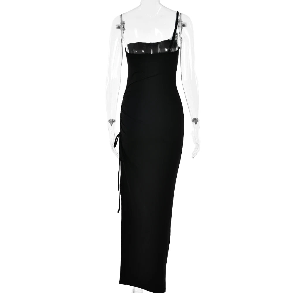 Sexy One Shoulder High Slit Maxi Dress for Women - Image 18