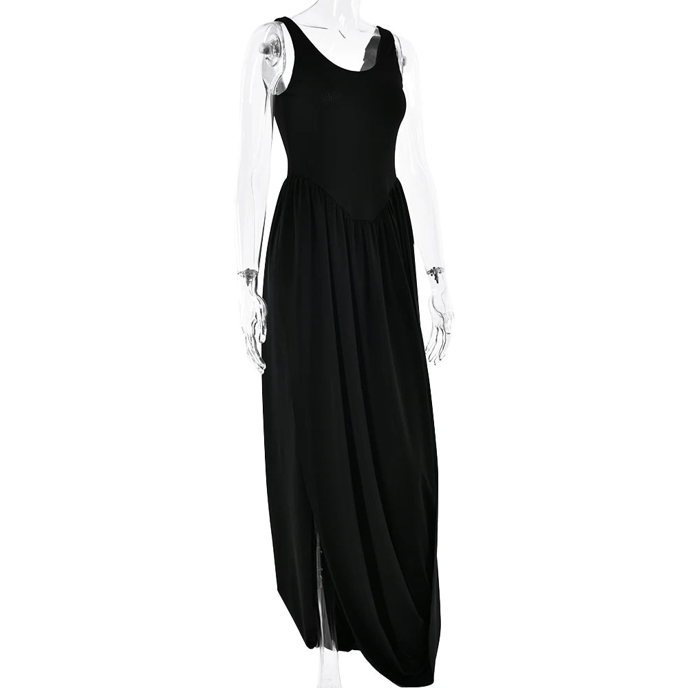 Elegant Sleeveless Backless Evening Dress with Fluffy Skirt - Image 12