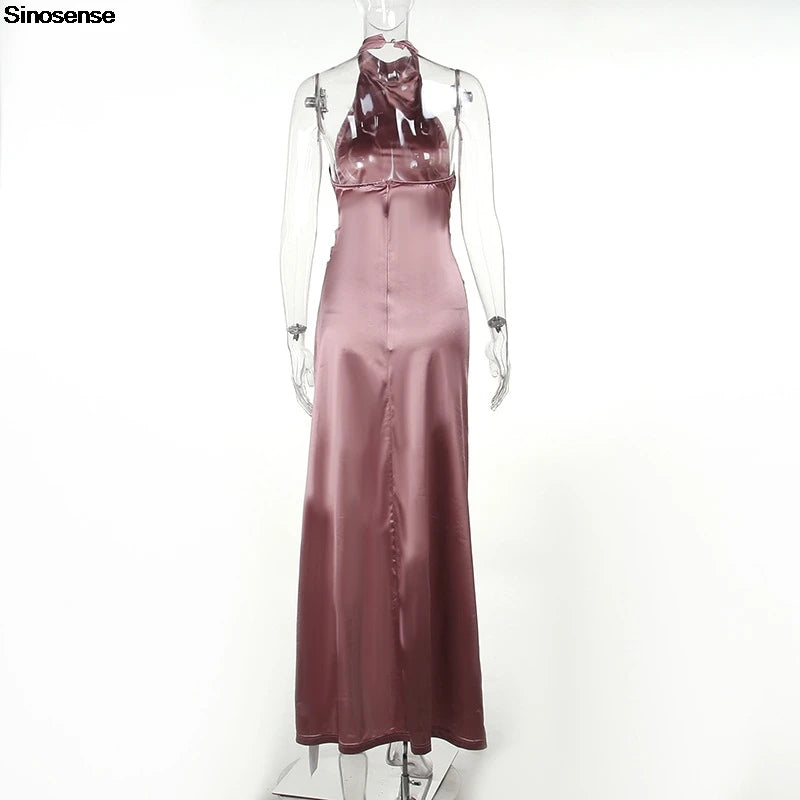 Elegant Halter Backless Bodycon Dress for Evening Events - Image 6