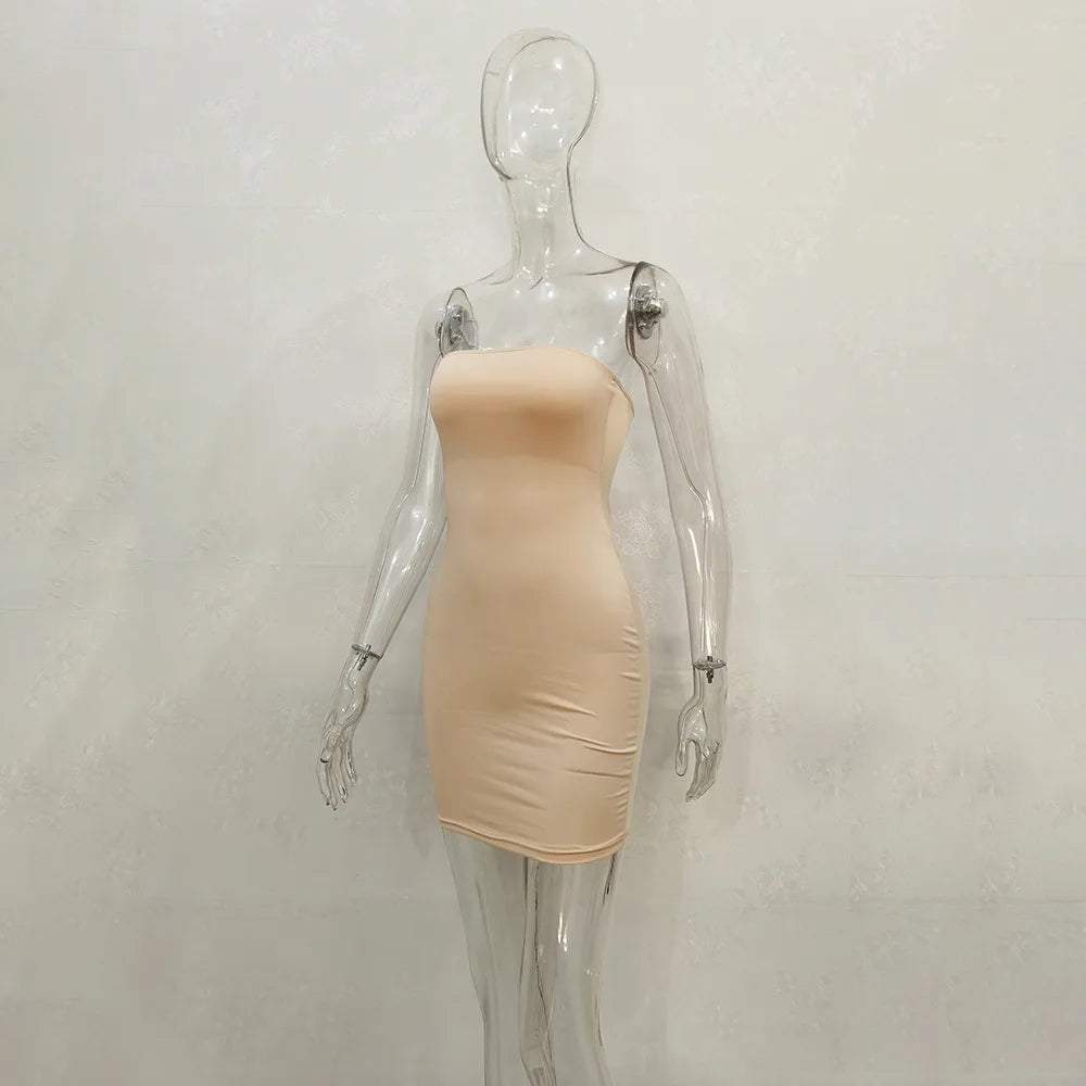 Pink Off-Shoulder Bodycon Mini Dress for Club Parties - Image 26