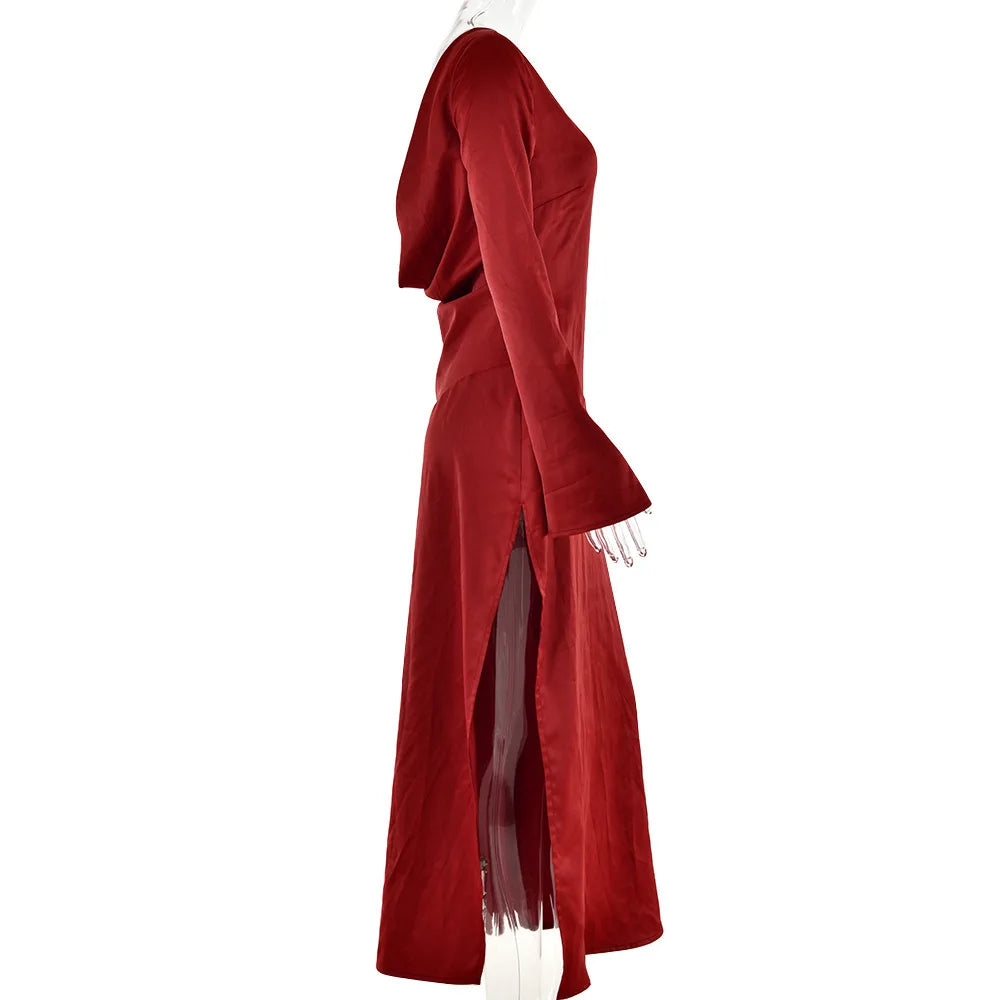 Elegant Satin Christmas Evening Dress for Women - Image 19