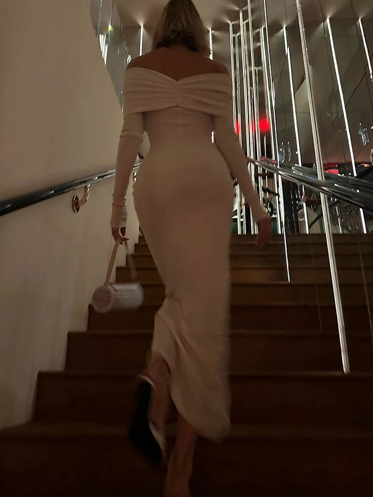 Elegant Solid Full Sleeve Bodycon Party Dress for Women - Image 6