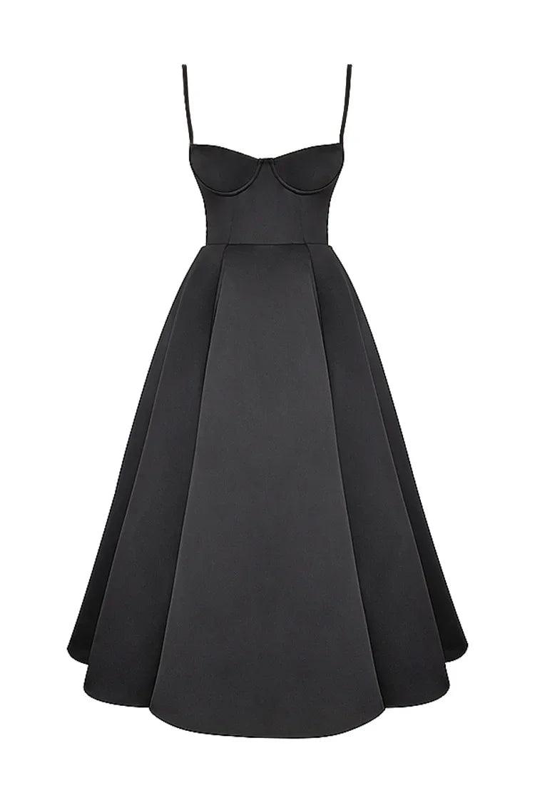Elegant Summer Midi Swing Dress with Mesh Design - Image 32