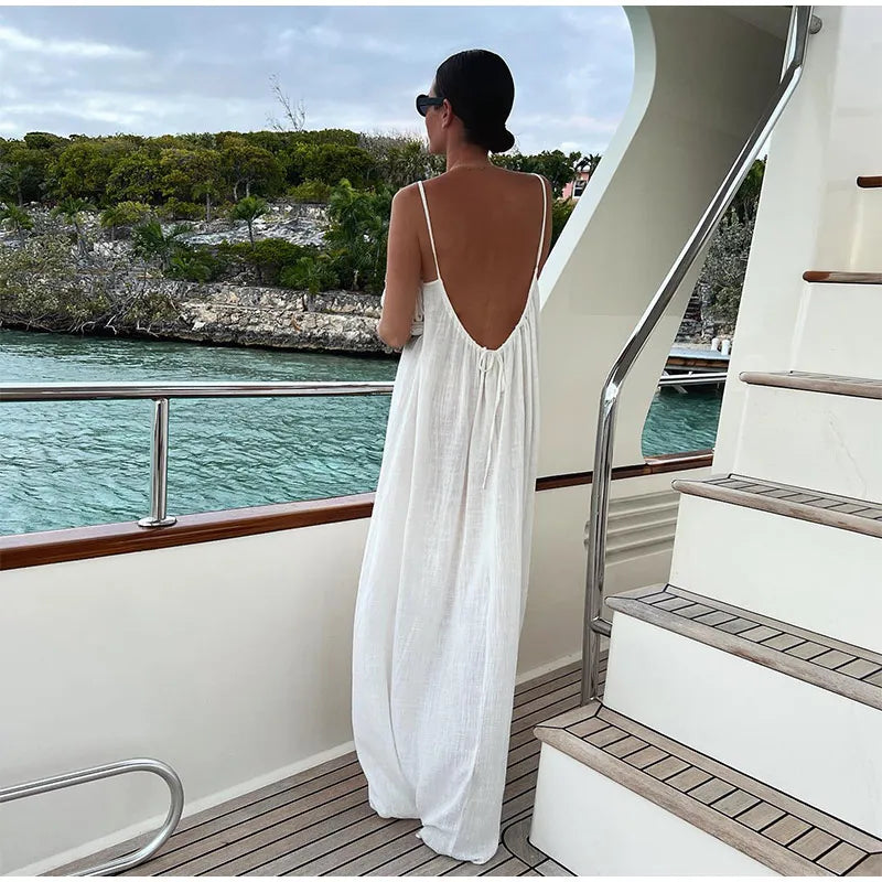 Chic Backless Side Split Maxi Dress for Women - Image 16