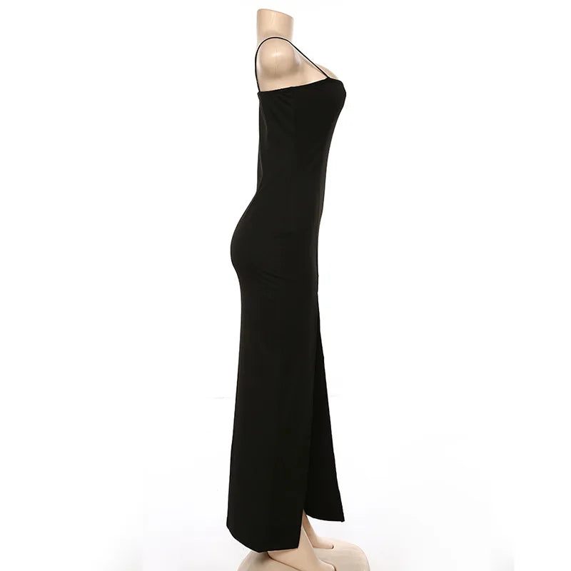 Elegant Sleeveless Bodycon Sundress with Side Split - Image 10