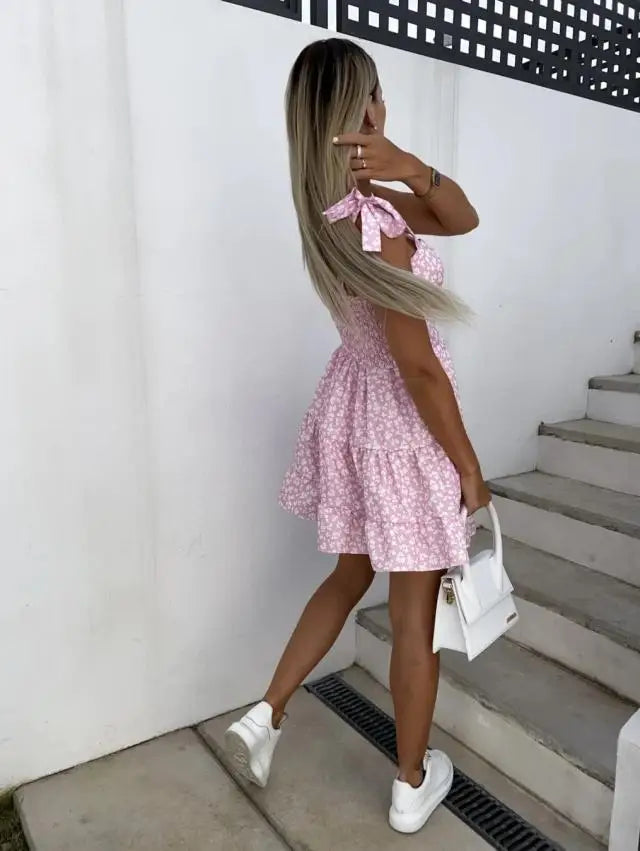 Floral Mini Boho Dress for Women - Sleeveless & Stylish - Image 31