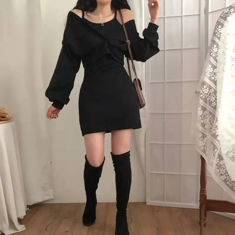 Chic Backless Halter Mini Dress Set for Women - Image 7