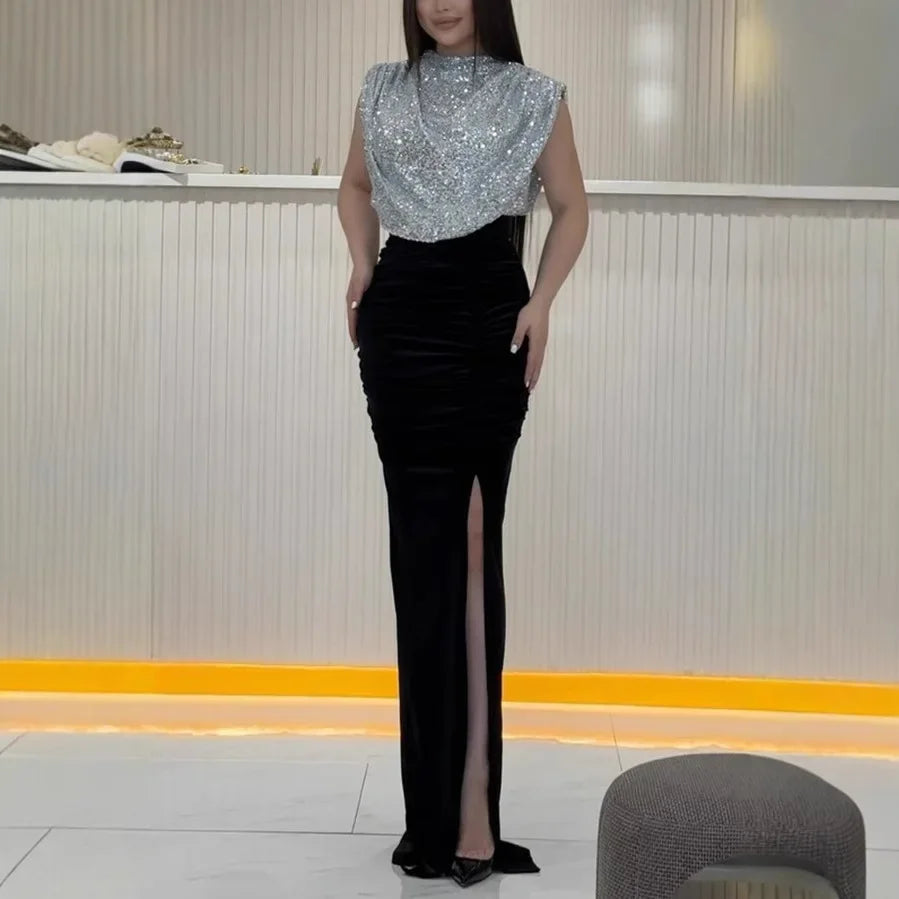 Elegant Slim Fit Sequin Party Dress for Women - Image 6