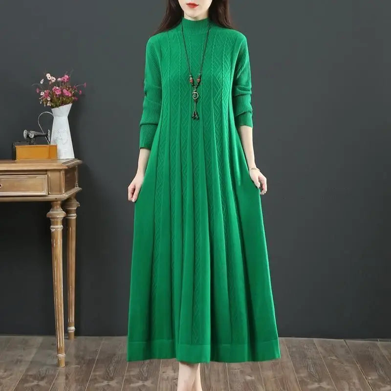 Chic Plus Size Knitted Sweater Dress for Women - Image 4