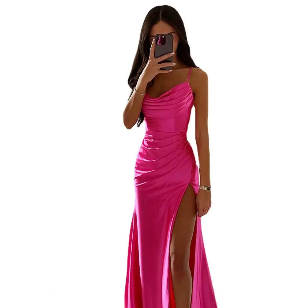 Summer Women's Vintage Tulle Spaghetti Strap Party Dress - Image 10