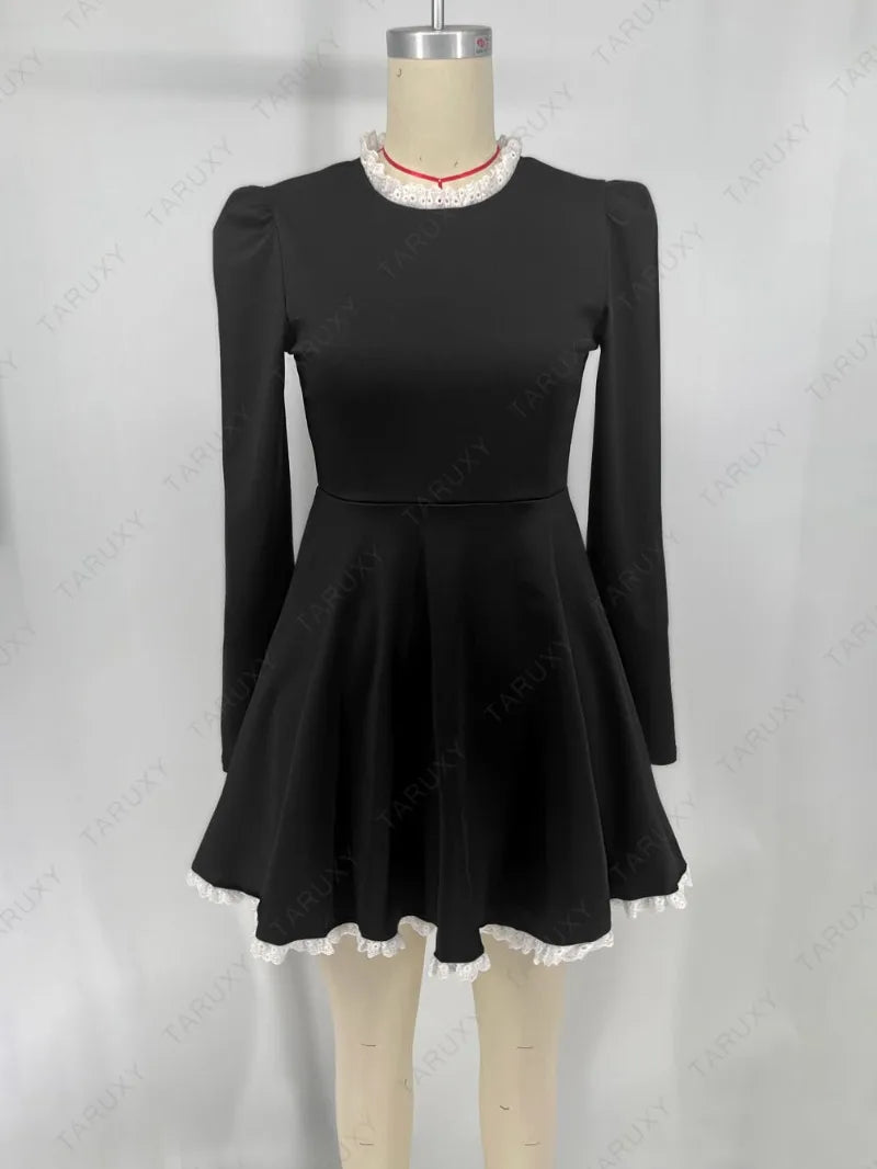 Elegant High Waist Mini Dress for Women – Retro Style - Image 13