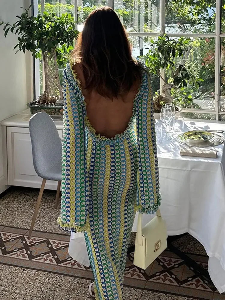 Elegant Backless Maxi Dress for Women - Casual and Sexy - Image 13
