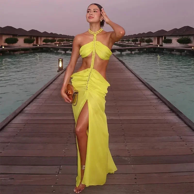 Chic Off Shoulder Maxi Dress for Summer Events - Image 18