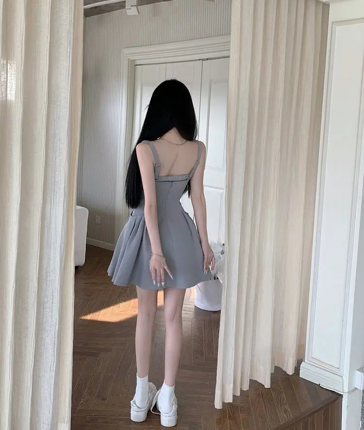 Chic Summer Square Neck Sleeveless A-Line Mini Dress - Image 17