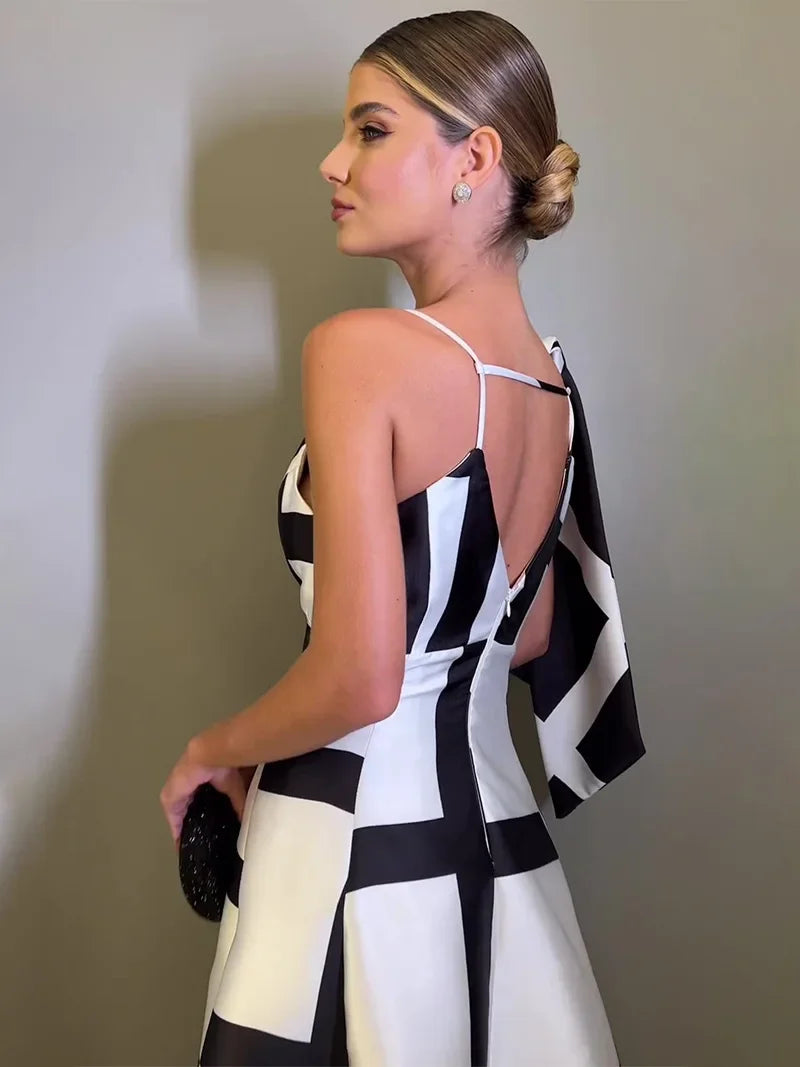 Women’s Backless Spaghetti Strap V-Neck Party Dress - Image 6