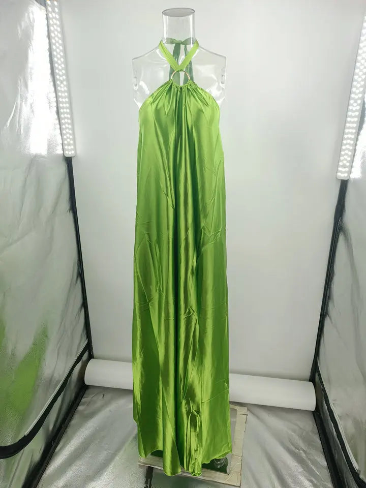 Solid Color Women's Casual Irregular Hem Dress - Image 24