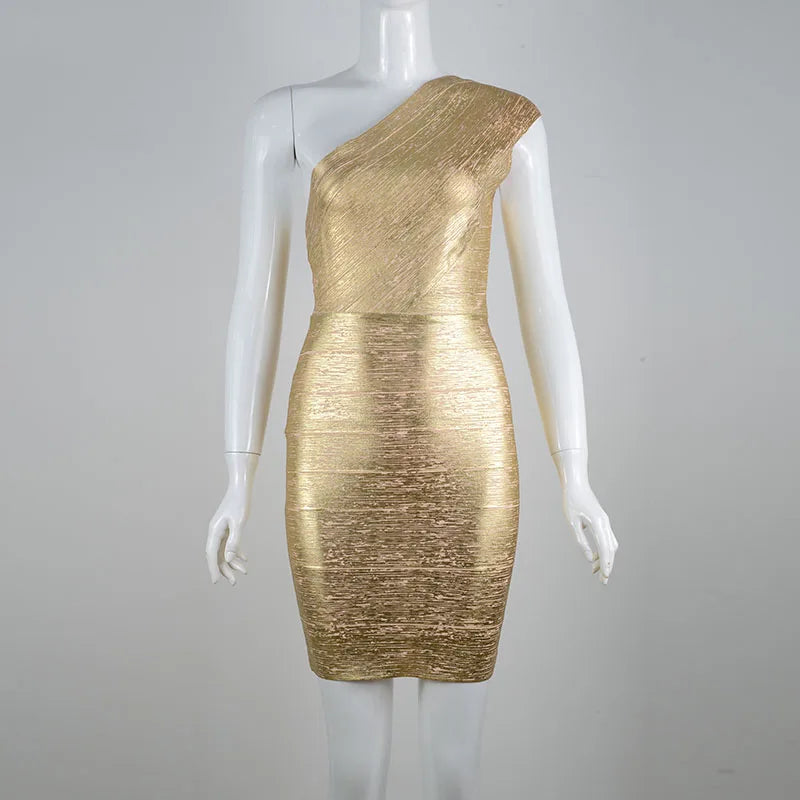 Elegant One Shoulder Bandage Dress for Summer Parties - Image 17