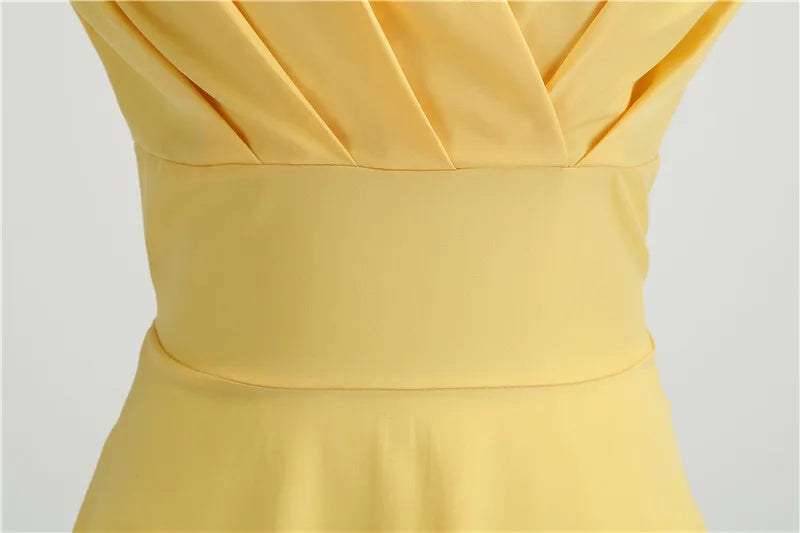 Elegant Pink V-Neck Midi Swing Dress for Women - Image 41