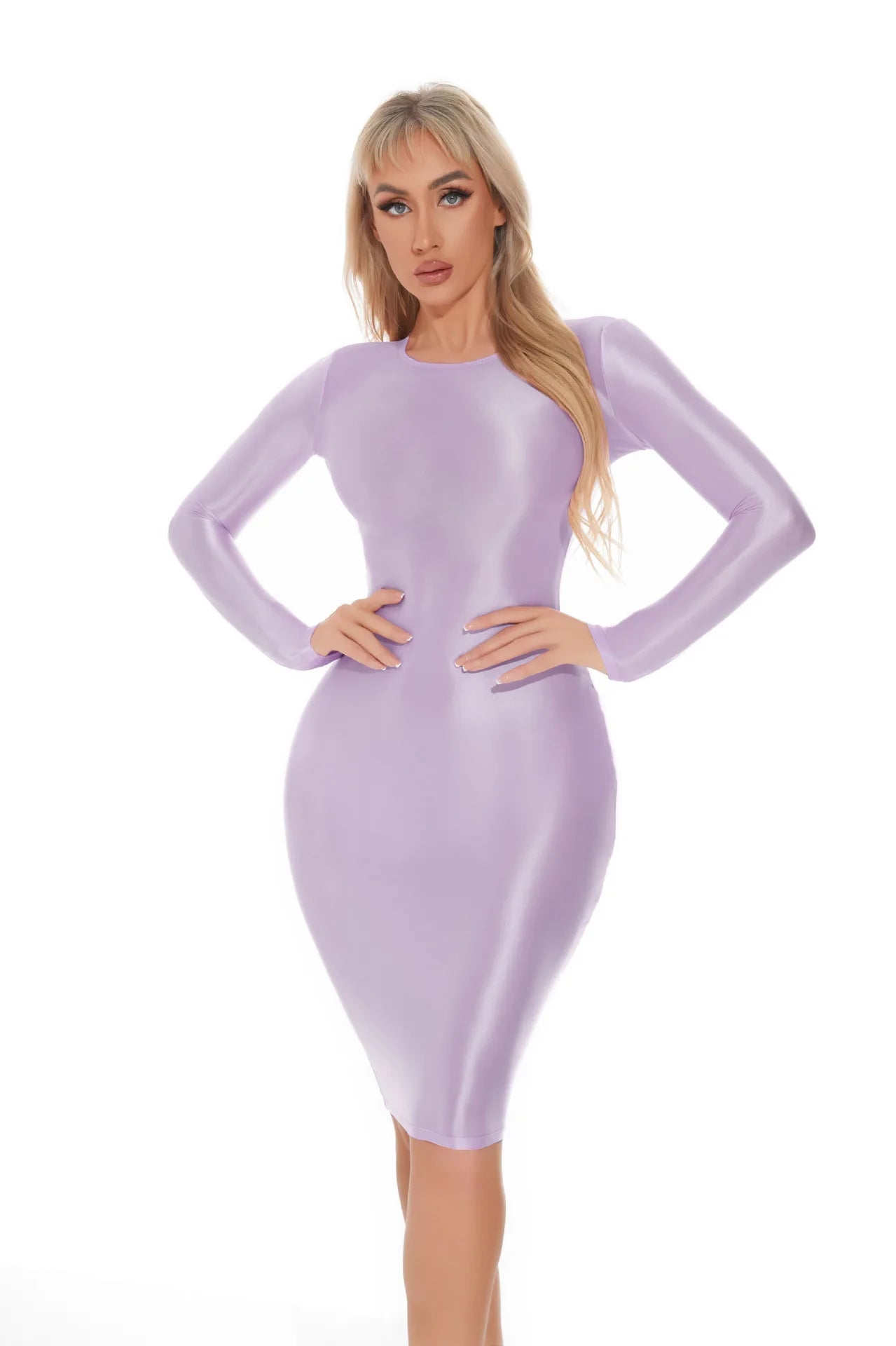 Satin Bodycon Wrap Dresses for Women - Chic Night Out - Image 8