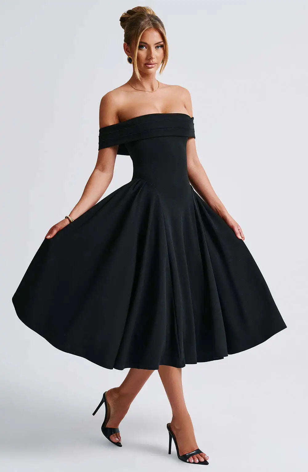 Elegant Strapless High Stretch Pleated Evening Dress for Women - Image 19