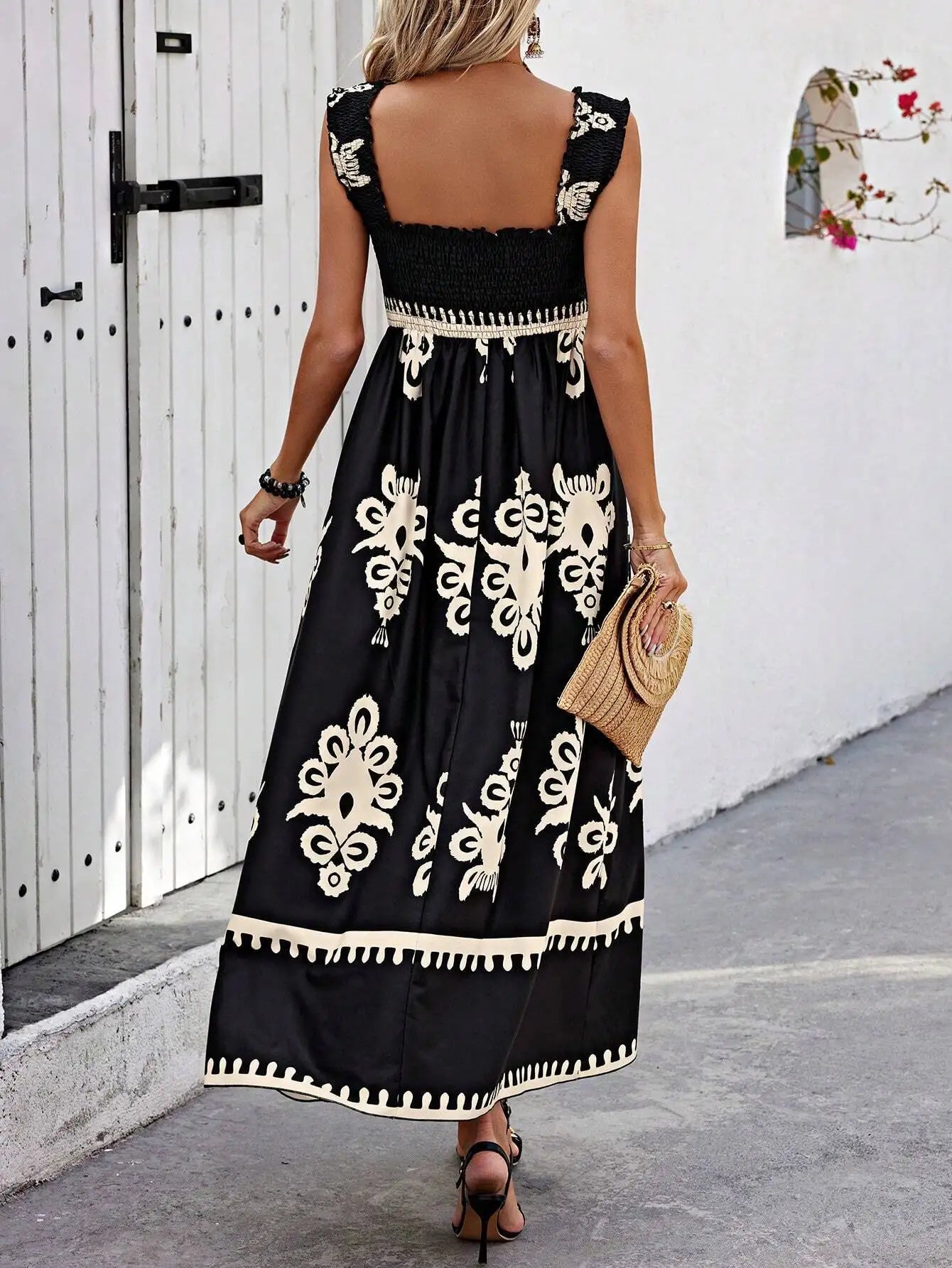 Elegant Women's Halter Beach Sundress with Stylish Print - Image 38