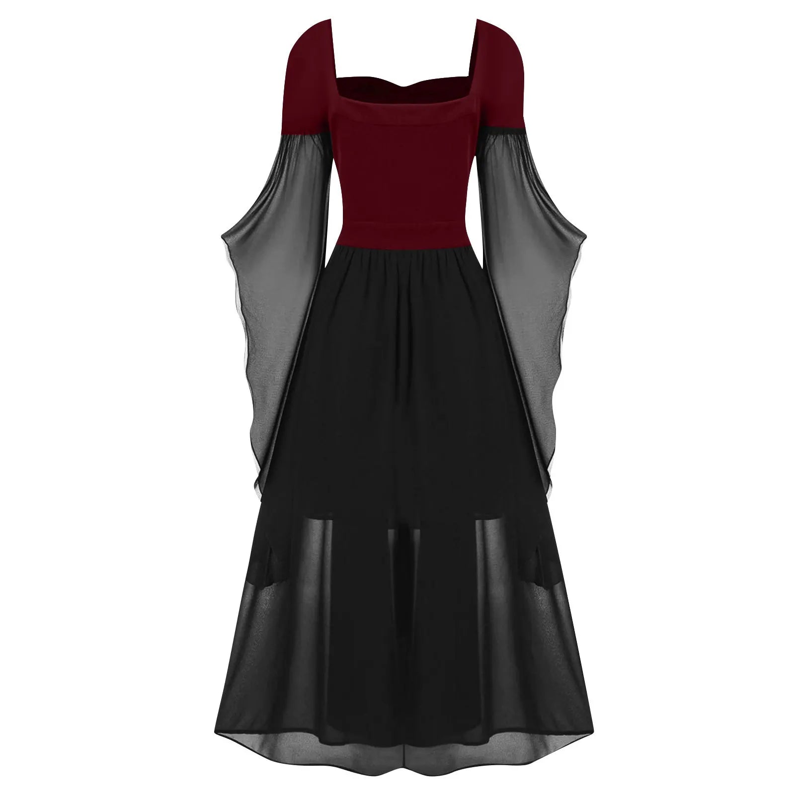 Gothic Off-Shoulder Halloween Witch Maxi Dress for Women - Image 29