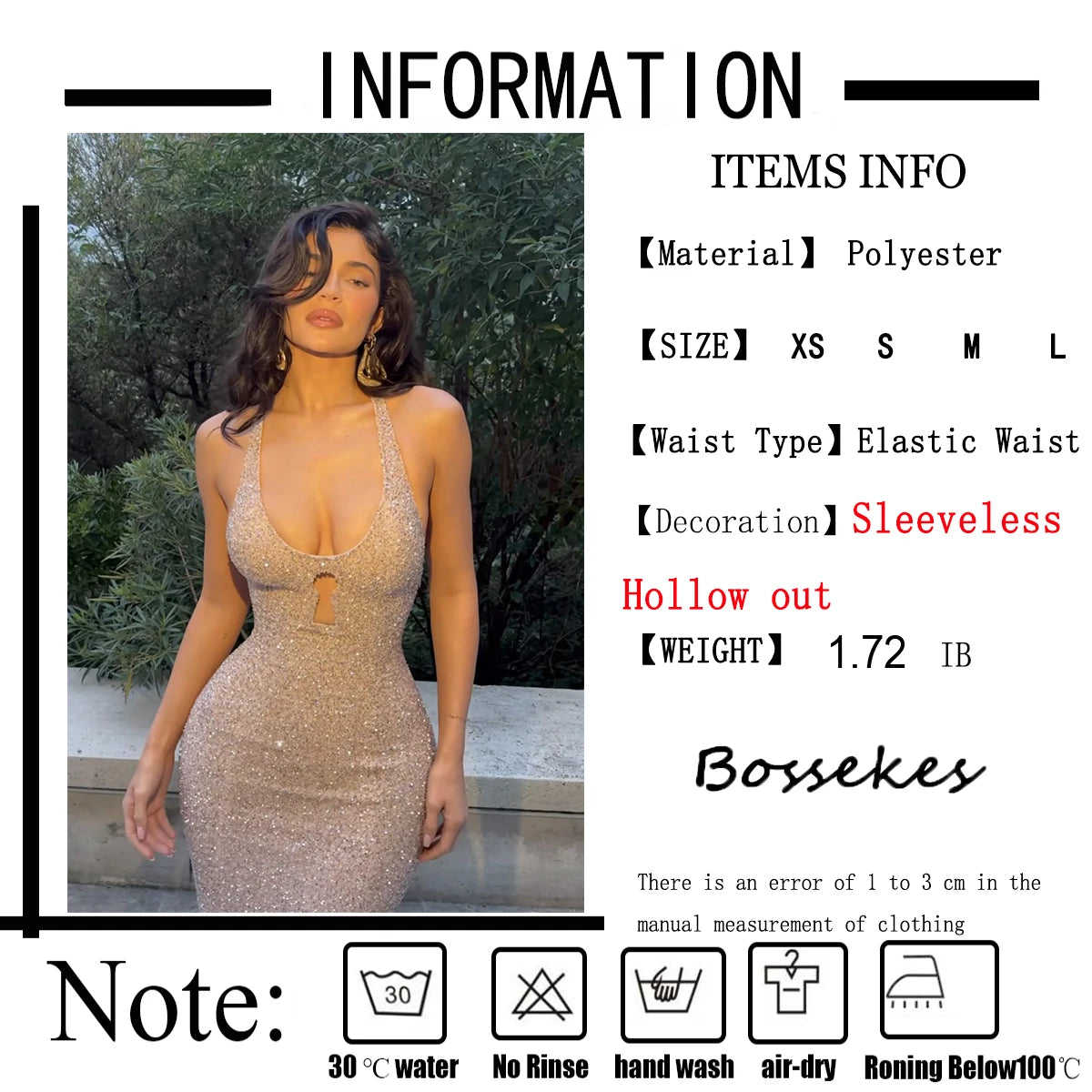 Elegant Backless Sleeveless Sequined Midi Dress for Women - Image 8